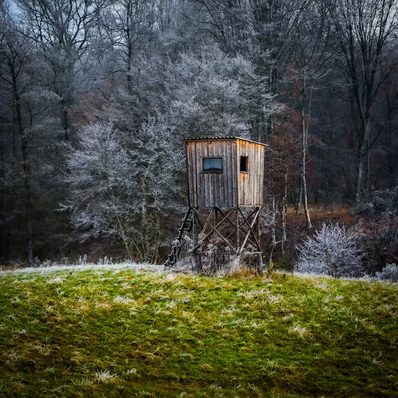 Deer stand and hunting gear